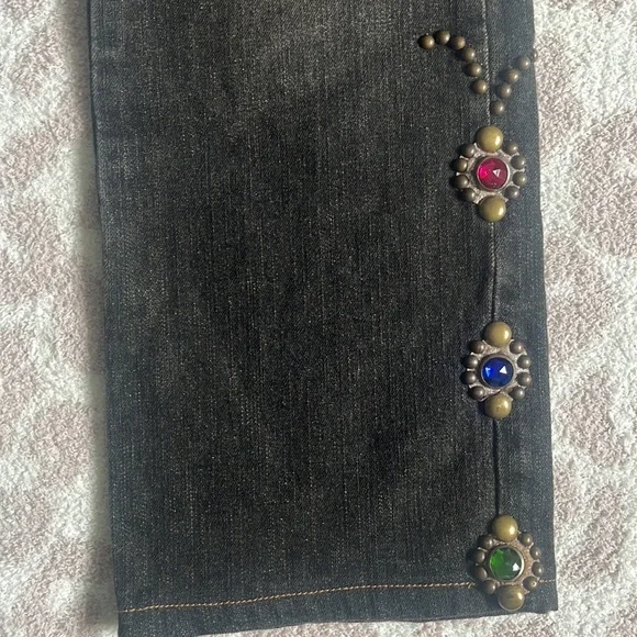 Anna Sui Studded Embellished Bootcut Jeans - Picture 4 of 8